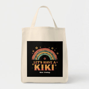 Funny "Let's Have a Kiki" LGBT Trans Gender Retro Tote Bag