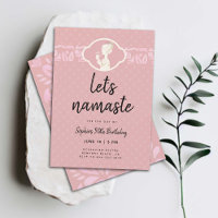 Funny Lets Namaste Women 50th Birthday Tea Party