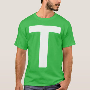 Funny Letter T Green Groups Halloween Team Groups  T-Shirt