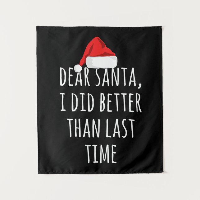 Funny Letter to Santa Christmas gifts Tapestry (Front)