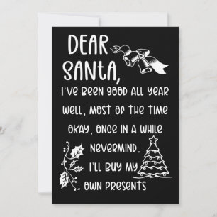 Funny Letter to Santa Christmas Xmas gifts