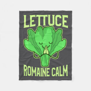 Funny Lettuce Romaine Calm Meditation Yoga Zen  Fleece Blanket