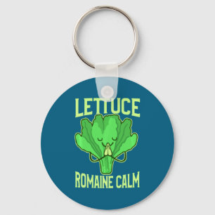 Funny Lettuce Romaine Calm Meditation Yoga Zen Key Ring