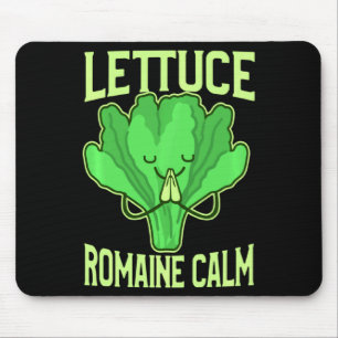 Funny Lettuce Romaine Calm Meditation Yoga Zen  Mouse Pad