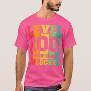 Funny Level 100 Days Of School Unlocked T-Shirt