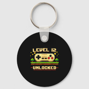 Funny level 12 unlocked video game 12th birthday key ring