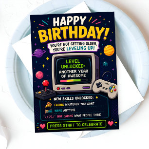 Funny Level Up Gamer Card