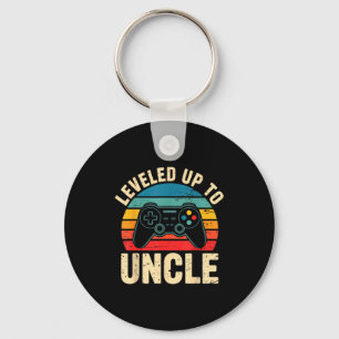 Funny Leveled Up To Uncle Video Gamers Gaming Cute Key Ring