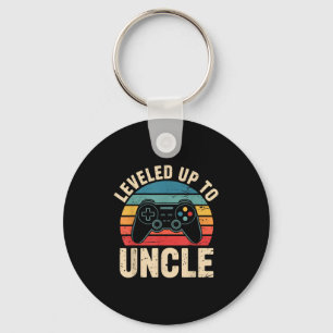 Funny Leveled Up To Uncle Video Gamers Gaming Cute Key Ring