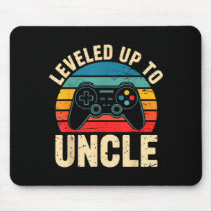 Funny Leveled Up To Uncle Video Gamers Gaming Cute Mouse Pad