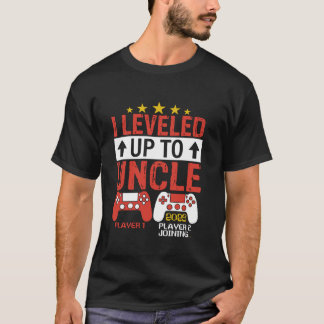 Funny Levelled Up To Uncle 2025 Promoted To Uncle T-Shirt