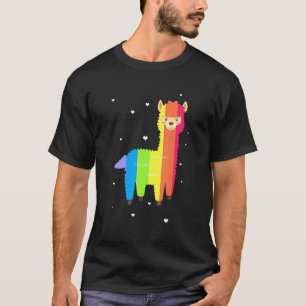 Funny Lgbt Flag Llama Gay Lesbian Rainbow T-Shirt