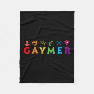 Funny Lgbt Pride Gay Gamer Video Game Lover Fleece Blanket