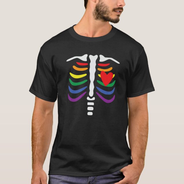 Funny LGBT Pride Gay Lesbian Easy Halloween Costum T-Shirt (Front)
