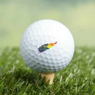 Funny LGBTQ   Play On Words   Pride   Rainbow Golf Balls