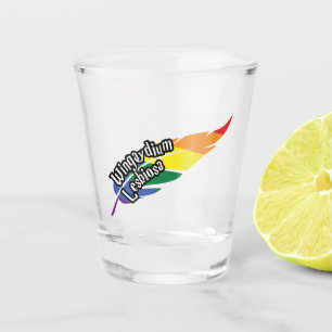 Funny LGBTQ Play On Words Pride Rainbow Shot Glass