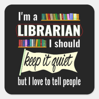 Funny librarian gift for librarian funny  square sticker