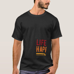 Funny Life Happens Yoga Helps Women Mens Kids T-Shirt