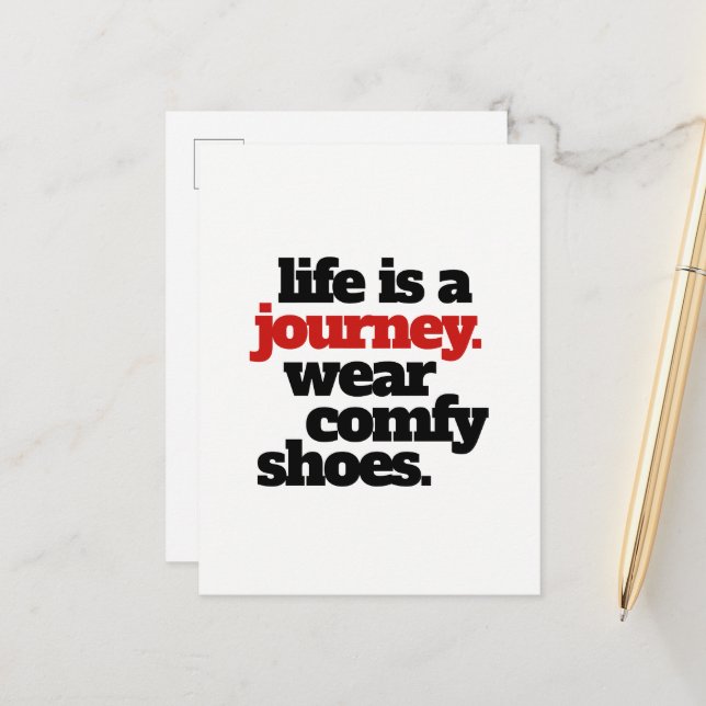 Funny Life is a Journey ... Postcard (Front/Back In Situ)