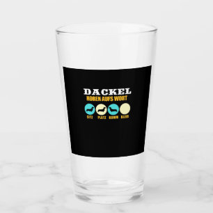 Funny Life With Dachshund Dog Glass