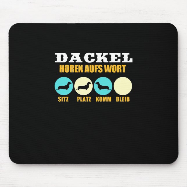 Funny Life With Dachshund Dog Mouse Pad (Front)