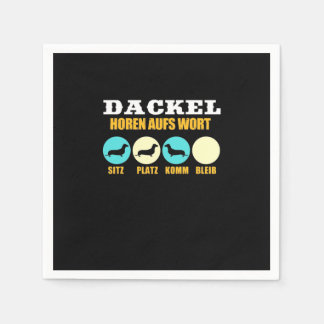 Funny Life With Dachshund Dog Napkin