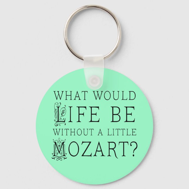 Funny Life Without Mozart Music Gift Tee Key Ring (Front)