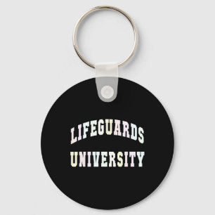 Funny Lifeguards University Beach Trip Swim Vacay  Key Ring