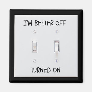 Funny Light Switch Turned On Magnet