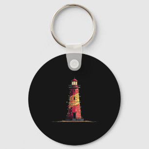 Funny Lighthouse Christmas Graphics Lights Lover Key Ring
