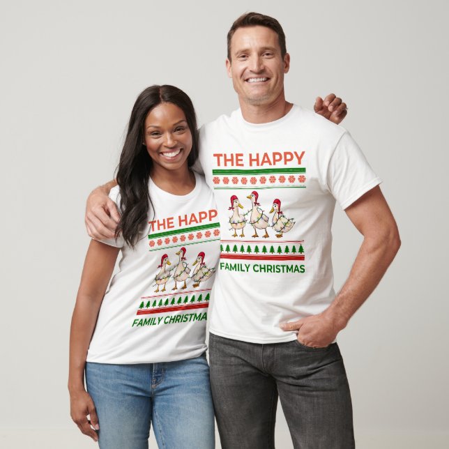 Funny Lights Ducks Christmas Animals T-Shirt (Unisex)