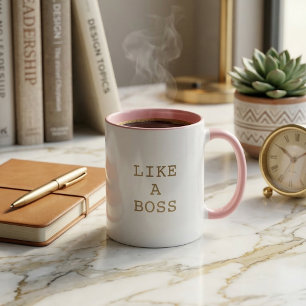 Funny Like a Boss Quote Two Tone Coffee Mug
