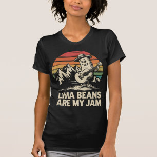 Funny Lima Beans Are My Jam Vintage Retro Guitar T-Shirt