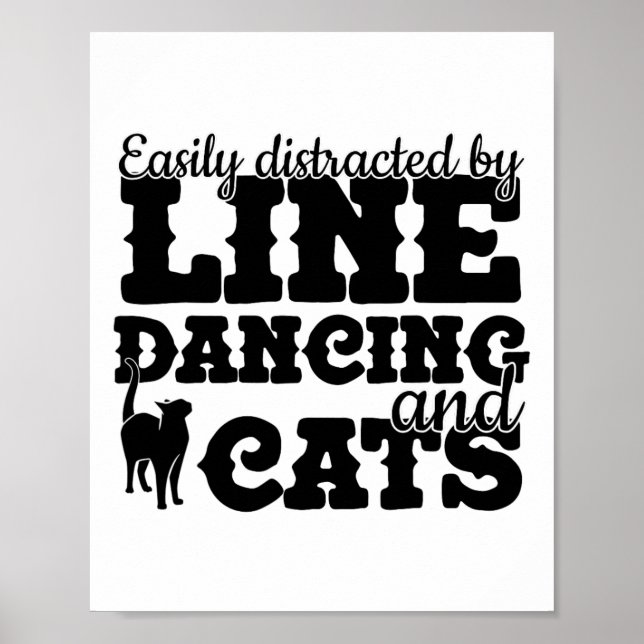 Funny Line Dance Shirt Line Dancer Quote Line Danc Poster (Front)