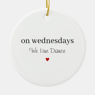 Funny Line Dancing, Line Dance Group Gift, Dance Ceramic Tree Decoration