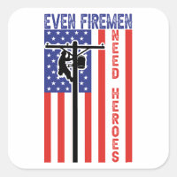 Funny Lineman Firemen American Flag Quote