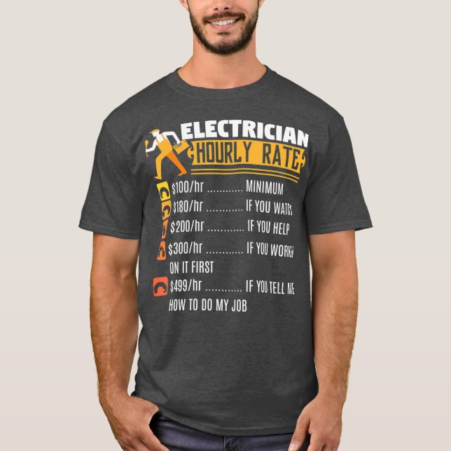 Funny Lineman Gift For An Electrician T-Shirt (Front)
