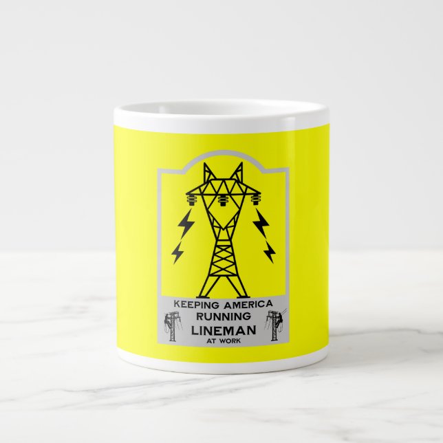 Funny Lineman Mug – Power Lineman Gift – Electric  (Front)