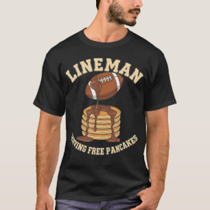 Funny Lineman Serving Pancakes Daily Football Offe T-Shirt