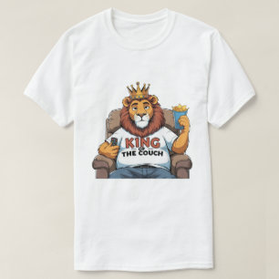 Funny Lion Dad T-Shirt – King of the Couch 