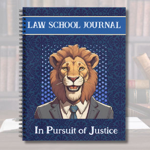 Funny Lion Gift for Law Student Lawyer Enforcement Notebook