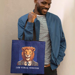 Funny Lion Gift for Law Student Lawyer Enforcement Tote Bag