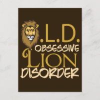 Funny Lion Gold on Brown