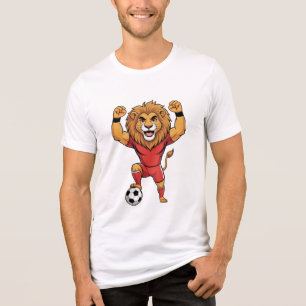 Funny Lion King plays football Tri-Blend Shirt