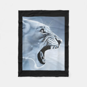 Funny Lion Monkey Meme Ragebait Meme Brainrot Gen  Fleece Blanket