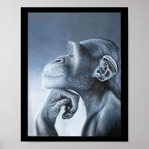 Funny Lion Monkey Meme Ragebait Meme Brainrot Gen  Poster