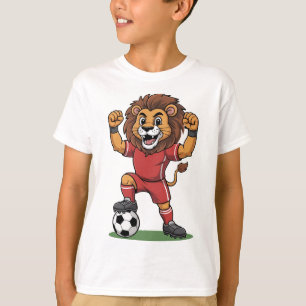 funny lion play football T-Shirt