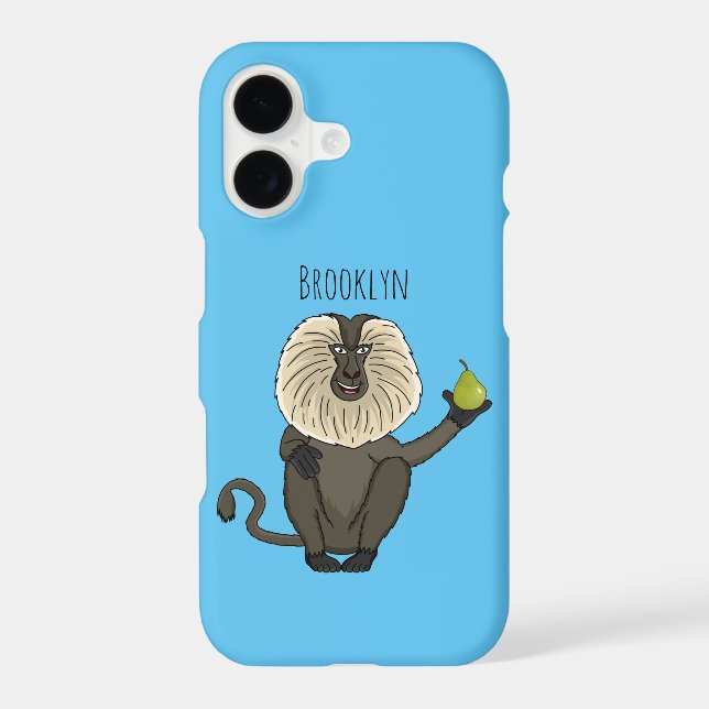 Funny lion tailed macaque monkey cartoon (Back)