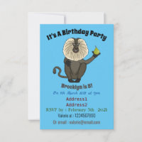 Funny lion tailed macaque monkey cartoon