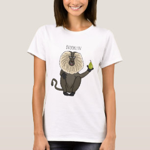 Funny lion tailed macaque monkey cartoon T-Shirt